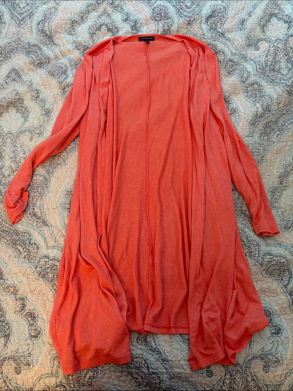 Banana Republic Coral Open-Front Long Cardigan Sweater